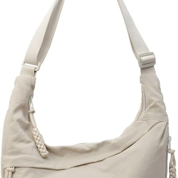 Handbags - Crescent Crossbody Bags for Women Nylon Slouchy Sling Hobo Bag,Spacious Dumpling